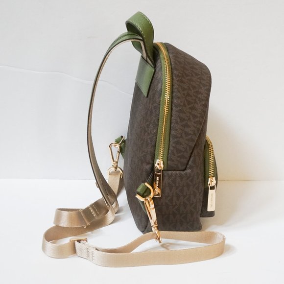 Michael Kors Erin Small Backpack MK Brown Green main image 7